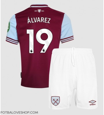 West Ham United Edson Alvarez #19 Dětské Domácí Dres 2024-25 Krátký Rukáv (+ trenýrky)